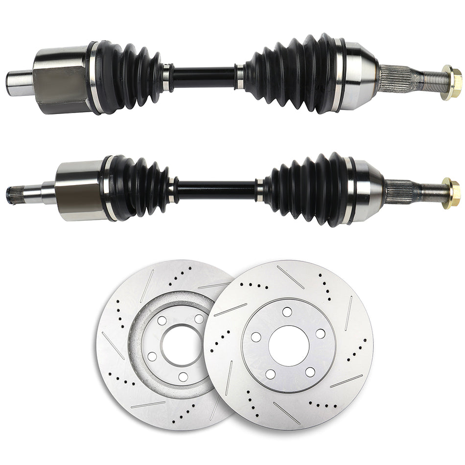 for Chevrolet Monte Carlo LS SS LT 3.4L 3.8L 2000-05 Front Brake Rotors CV Axle