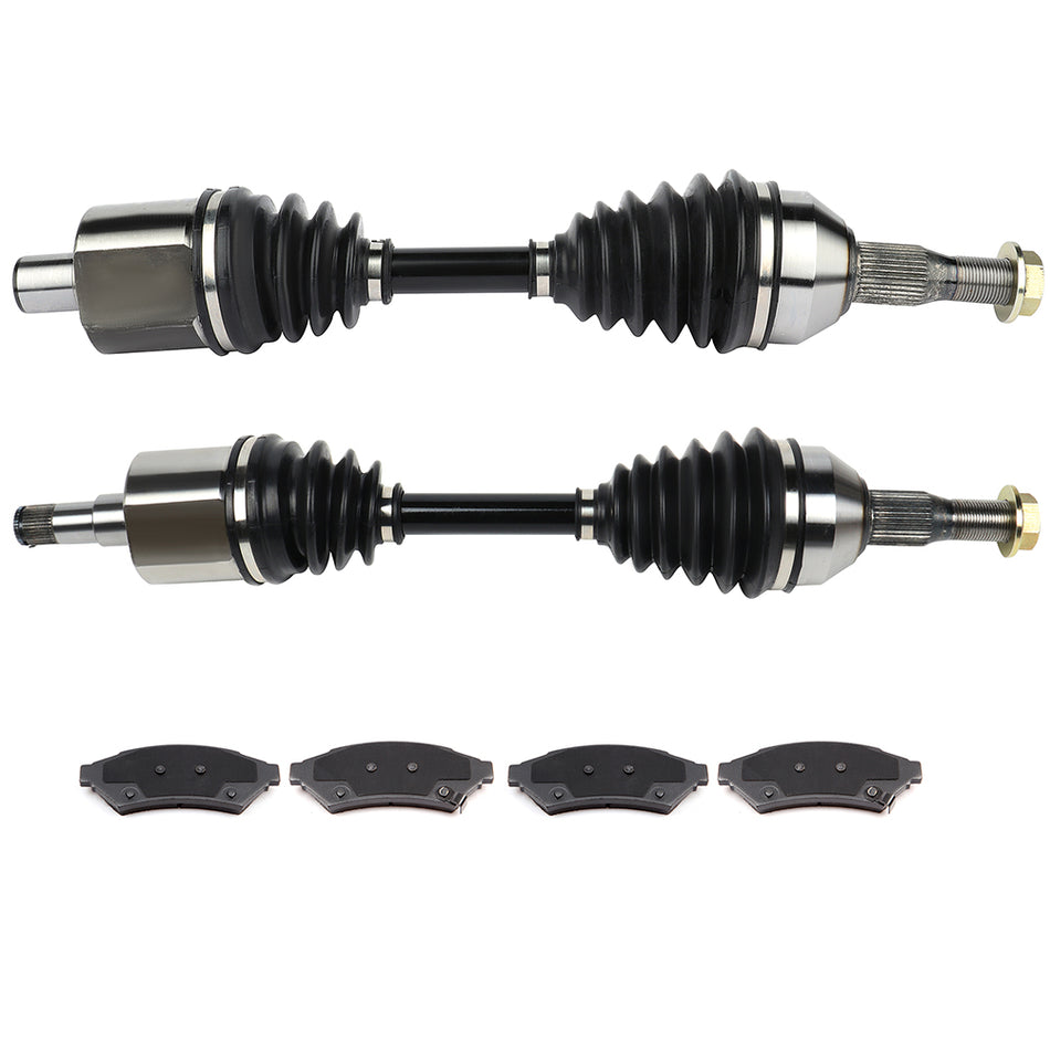 for Pontiac Grand Prix 3.8L 2004-08 Montana Front Brake Ceramic Pads + CV Axle