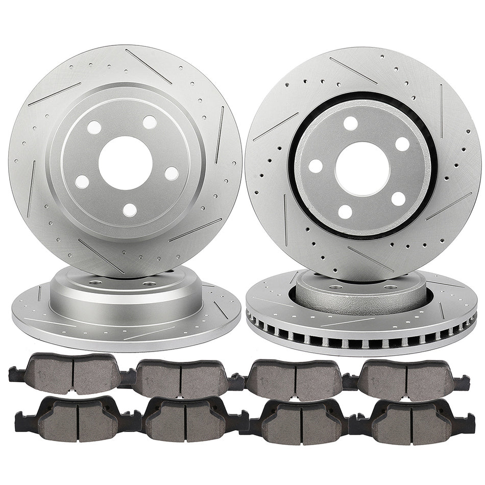 Ceramic Brake Pads And Rotors For 2011-2017 Dodge Durango Jeep Grand Cherokee