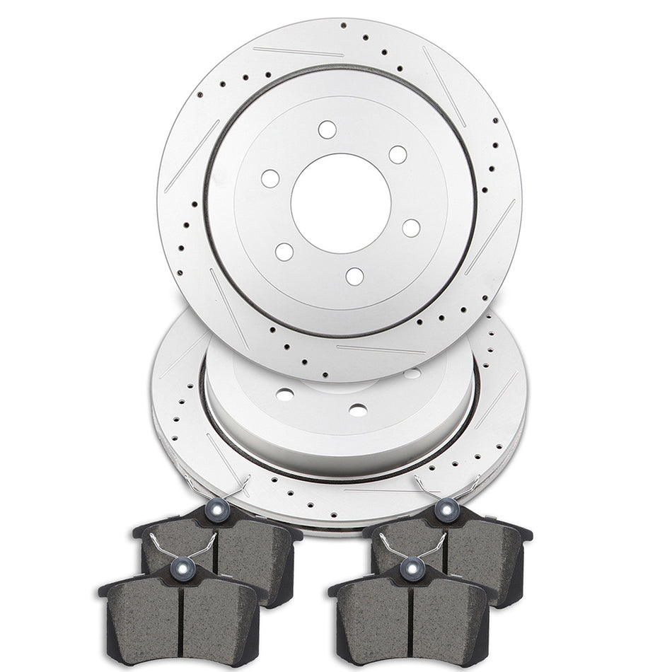Brake Rotors Ceramic Pads For 07-17 Ford Expedition 07-18 Lincoln Navigator
