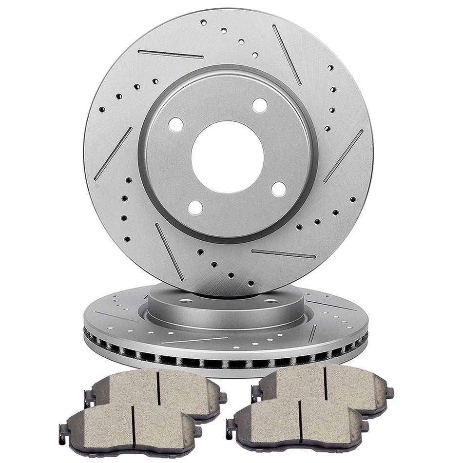 Ceramic Brake Pads And Rotors For 07-12 Nissan Sentra Nissan Versa