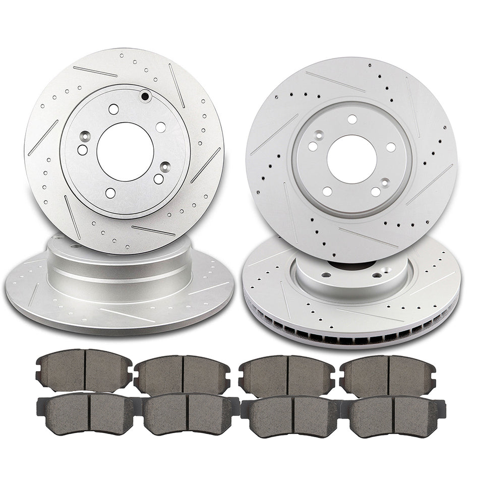 2005-2008 Hyundai Sonata Ceramic Brake Pads And Rotors Front Rear