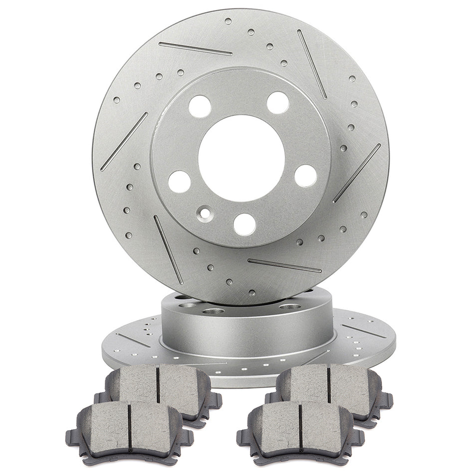 Brake Rotors Ceramic Pads For Volkswagen 2010 Golf 2005 Jetta