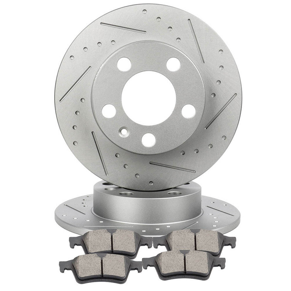 Brake Rotors Ceramic Pads For 98-10 Volkswagen Beetle 98-05 Volkswagen Jetta