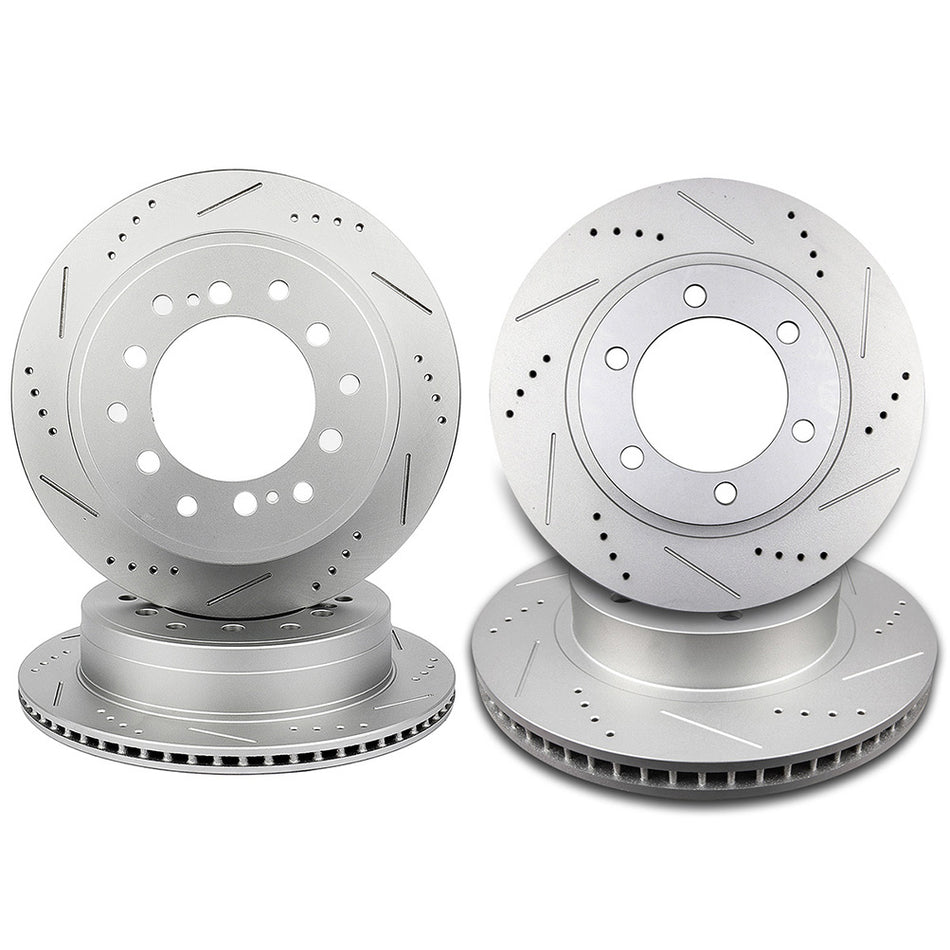 2010-2014 Toyota FJ Cruiser Front And Rear 6 Lug Brake Rotors Kit