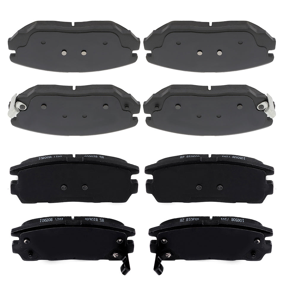 Ceramic Brake Pads 10-17 Chevrolet Equinox 10-17 GMC Terrain Front and Rear 8Pcs