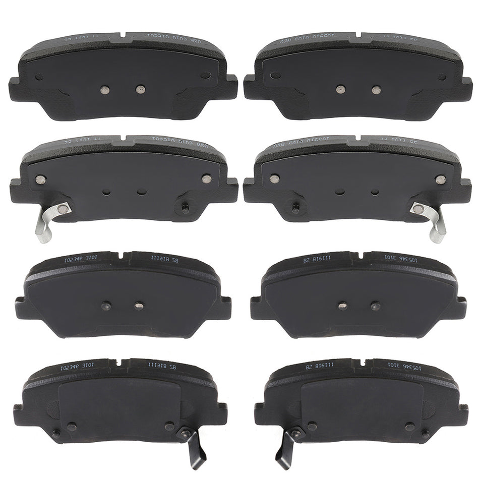 Brake Ceramic Pads 10-12 Hyundai Santa Fe 11-14 Kia Sorento Front Rear