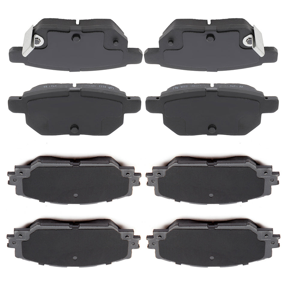 Front Rear Ceramic Brake Pads For 08-15 Scion xB 09-19 Toyota Corolla 8pcs