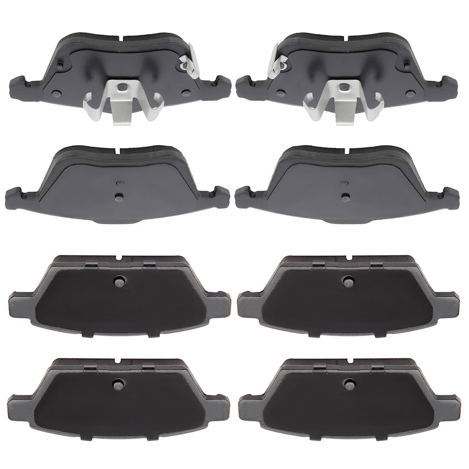 Front Rear Ceramic Brake Pads For 2006-2007 Mazda 6 Slotted