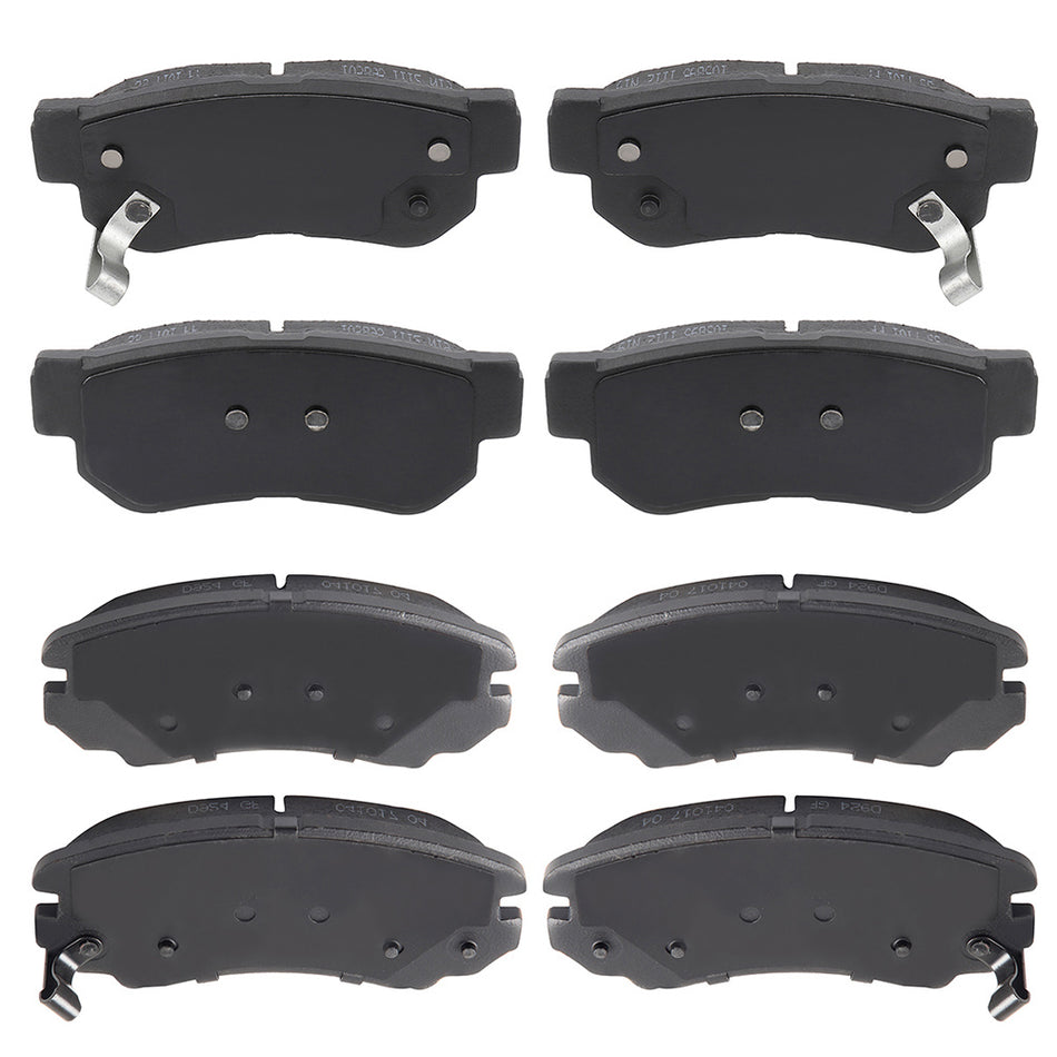 Ceramic Pads Kit 07-09 Hyundai Elantra 03-08 Hyundai Sonata Front And Rear 8Pcs