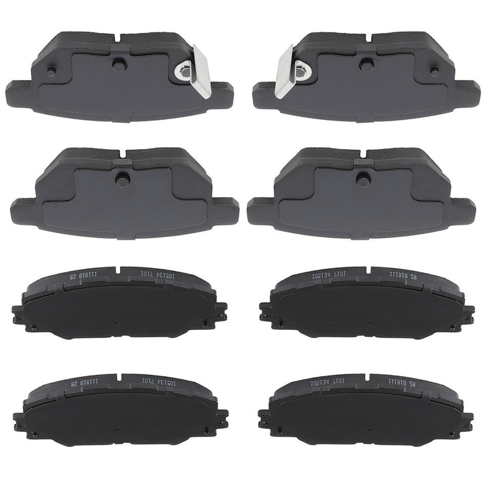 Front Rear Ceramic Brake Pads For 09-10 Pontiac Vibe 11-16 Scion tC 8pcs