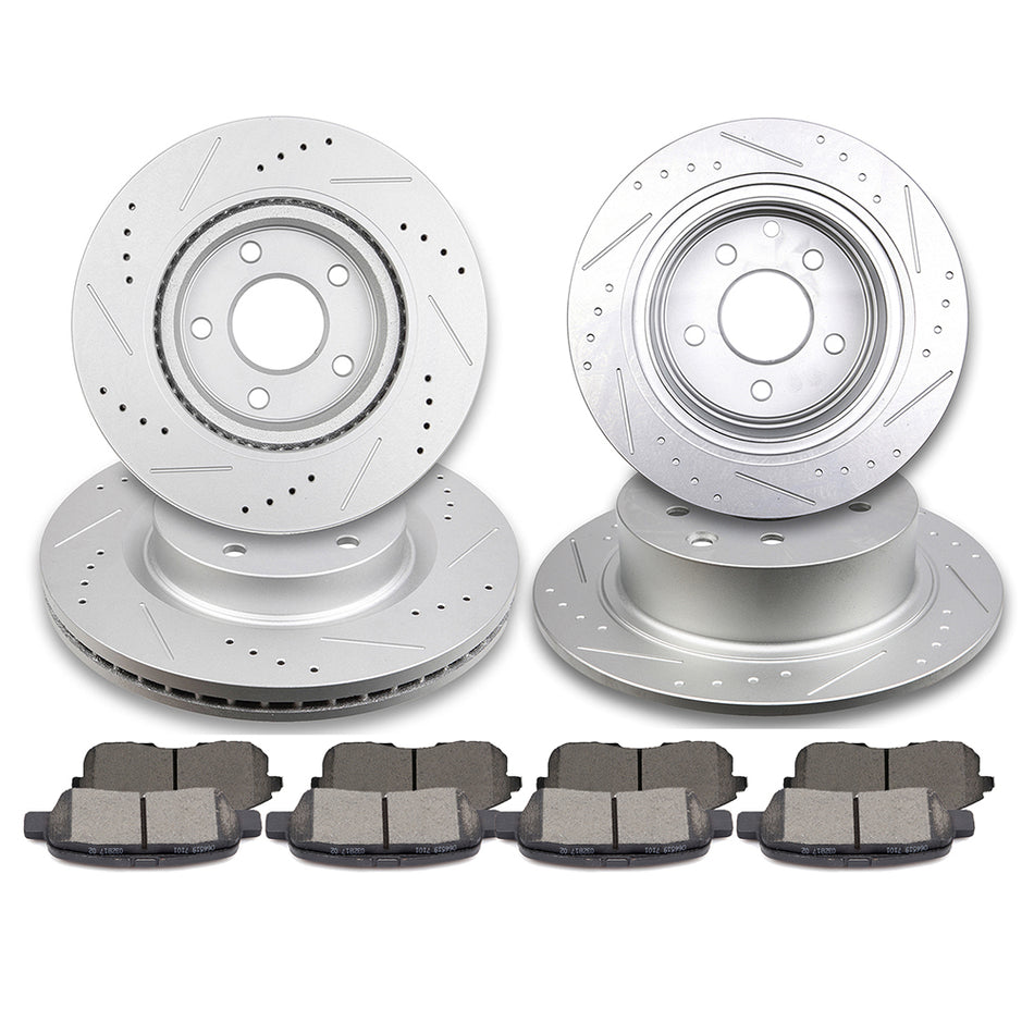 2007-2013 Nissan Altima Ceramic Brake Pads And Rotors Front Rear