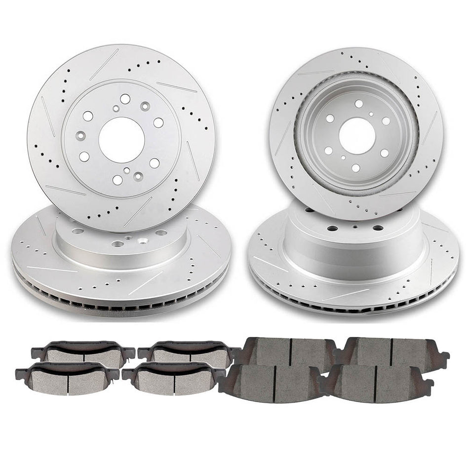 Ceramic Brake Pads And Rotors 15-19 Cadillac Escalade Chevrolet Tahoe Front Rear