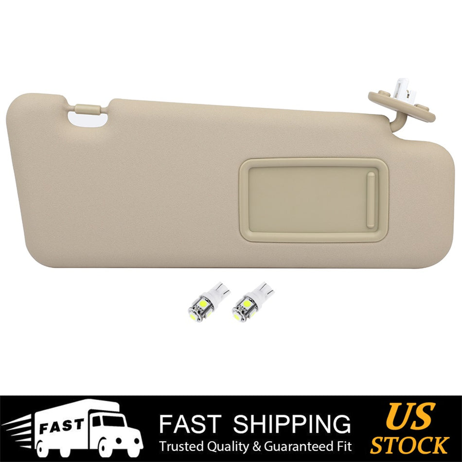 For 08-13 Highlander Right Beige Sun Visor W/sunroof + License Plate Lights Free