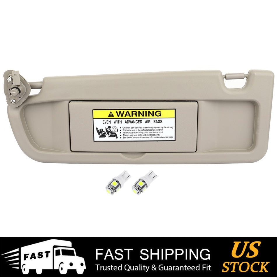 WARM GRAY Driver left Sun visor for 06-11 Honda Civic +License Plate Lights Free