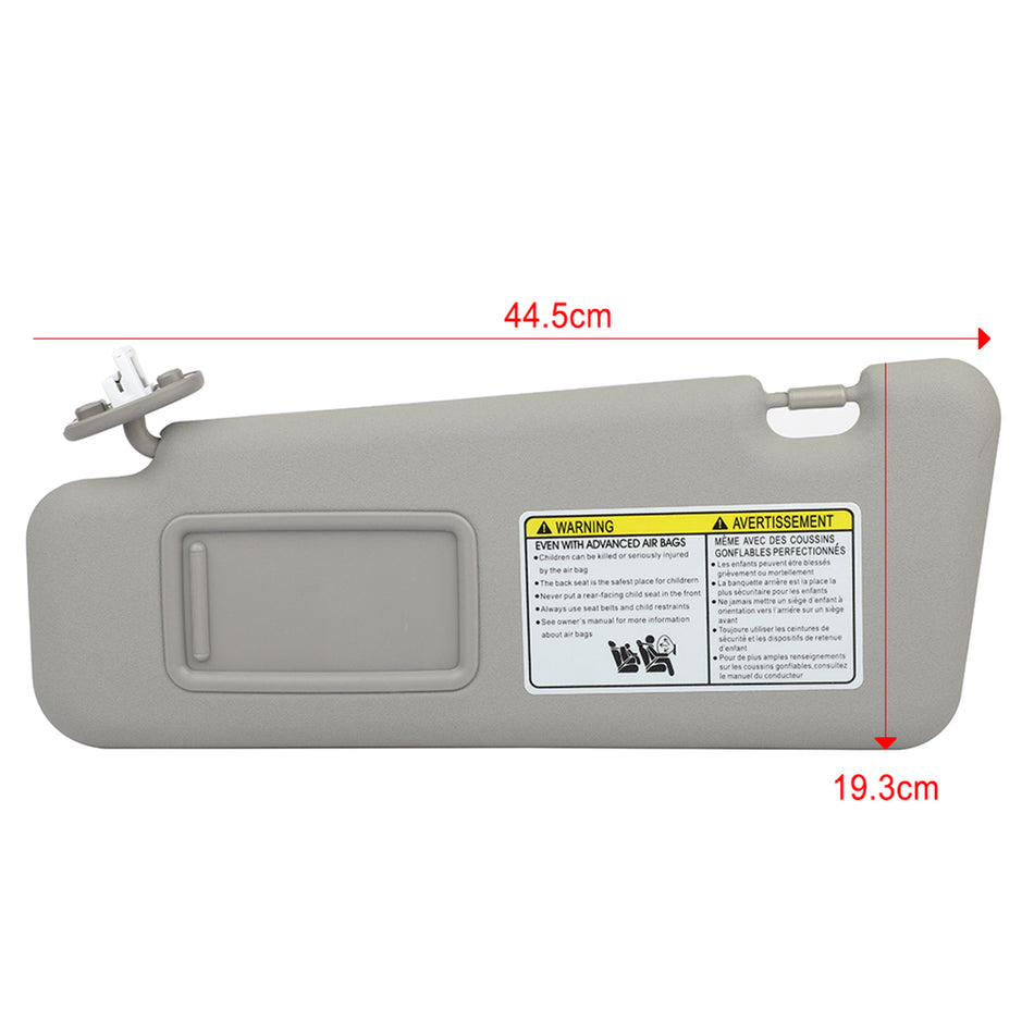 For Toyota 08-13 Highlander Passenger Driver Side Gray Sun Visor Pairs W/sunroof