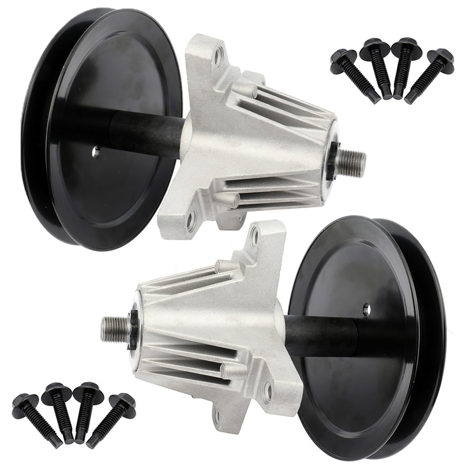 2 Spindle Assembly Fits Troy-Bilt For Cub Cadet 618-05078A 918-05078A W/ Pulley