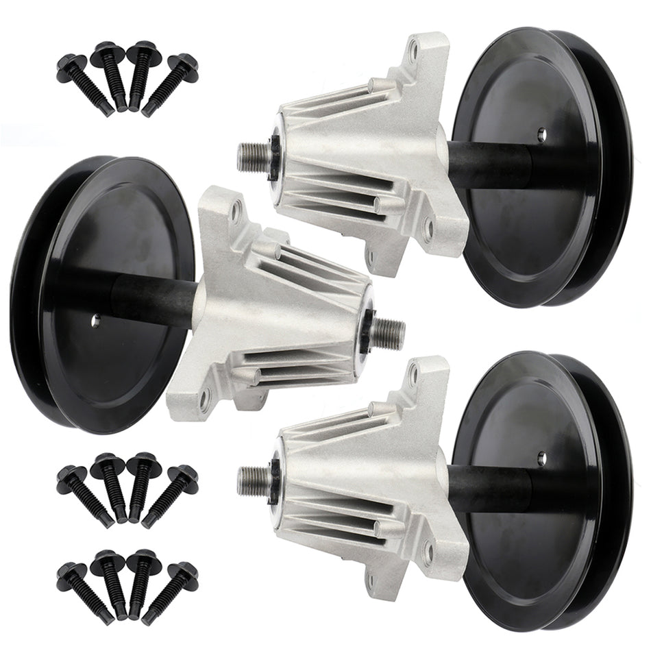3 Spindle Assembly W/Pulley Bolt For Troy Bilt Mustang 46 Xp Mtd Columbia Zt-S46