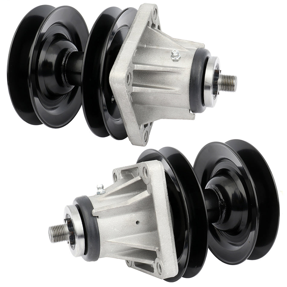 2 Spindle Double Pulley For Mtd Troy Bilt 46 inch Deck 618-0593 618-0595 915-0595
