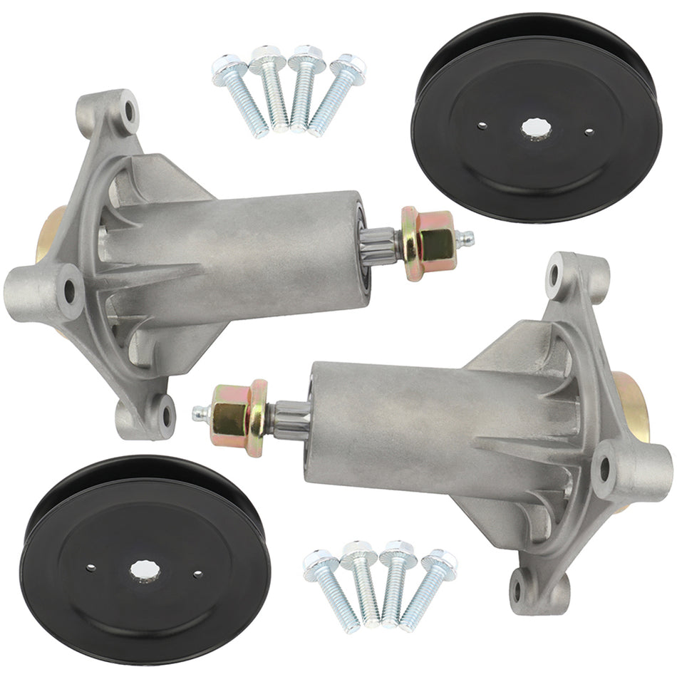 For Craftsman 42 inch 46 inch 2Pk Mower Deck Mandrels &Pulleys 195945 192870 187292