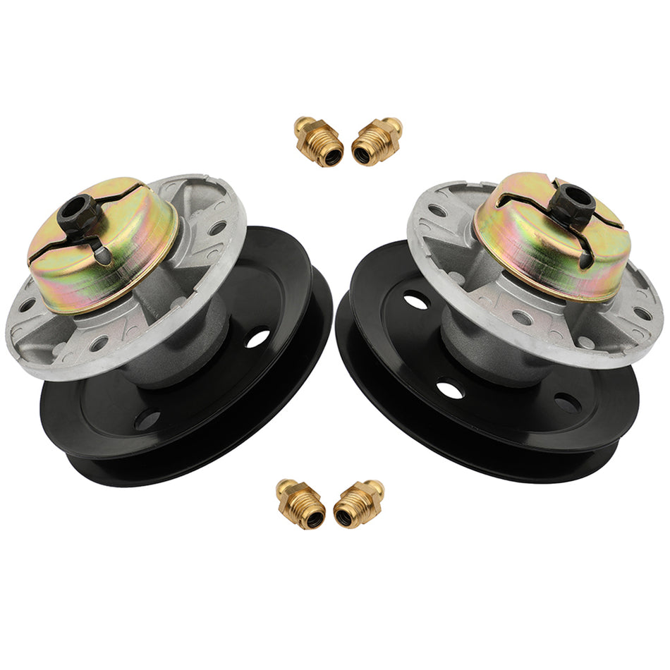 2X Spindle Assembly With Pulley For John Deere Am121229 Am121342 11278
