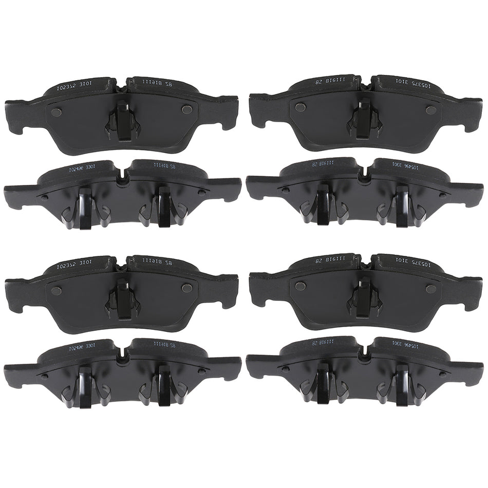 Ceramic Pads Kit Mercedes Benz 08-09 E300 06-09 E350 Front And Rear