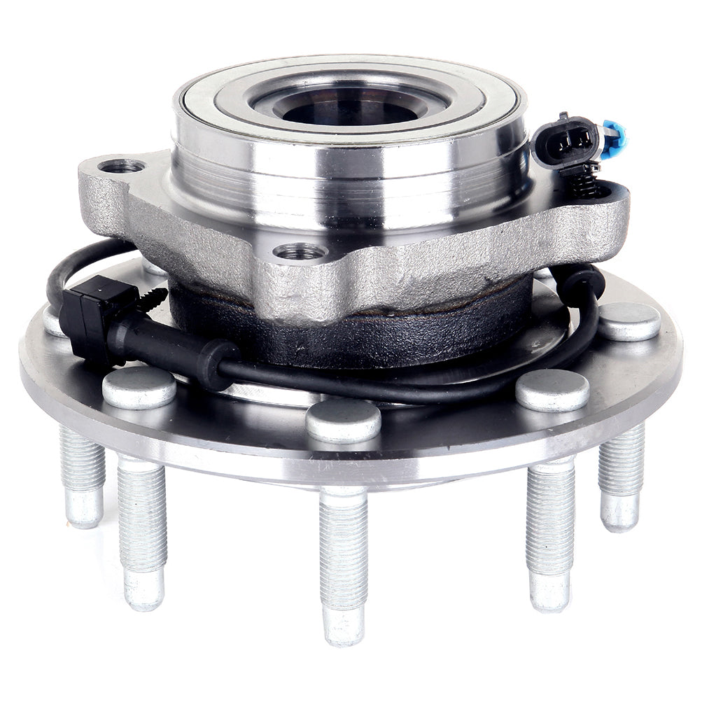 Front 8 Lug Brake Rotor Ceramic Pad Wheel Hub Bearing For 02-04 Chevrolet Avalanche 2500 01-06 Chevrolet Silverado 2500 HD Only for Auto