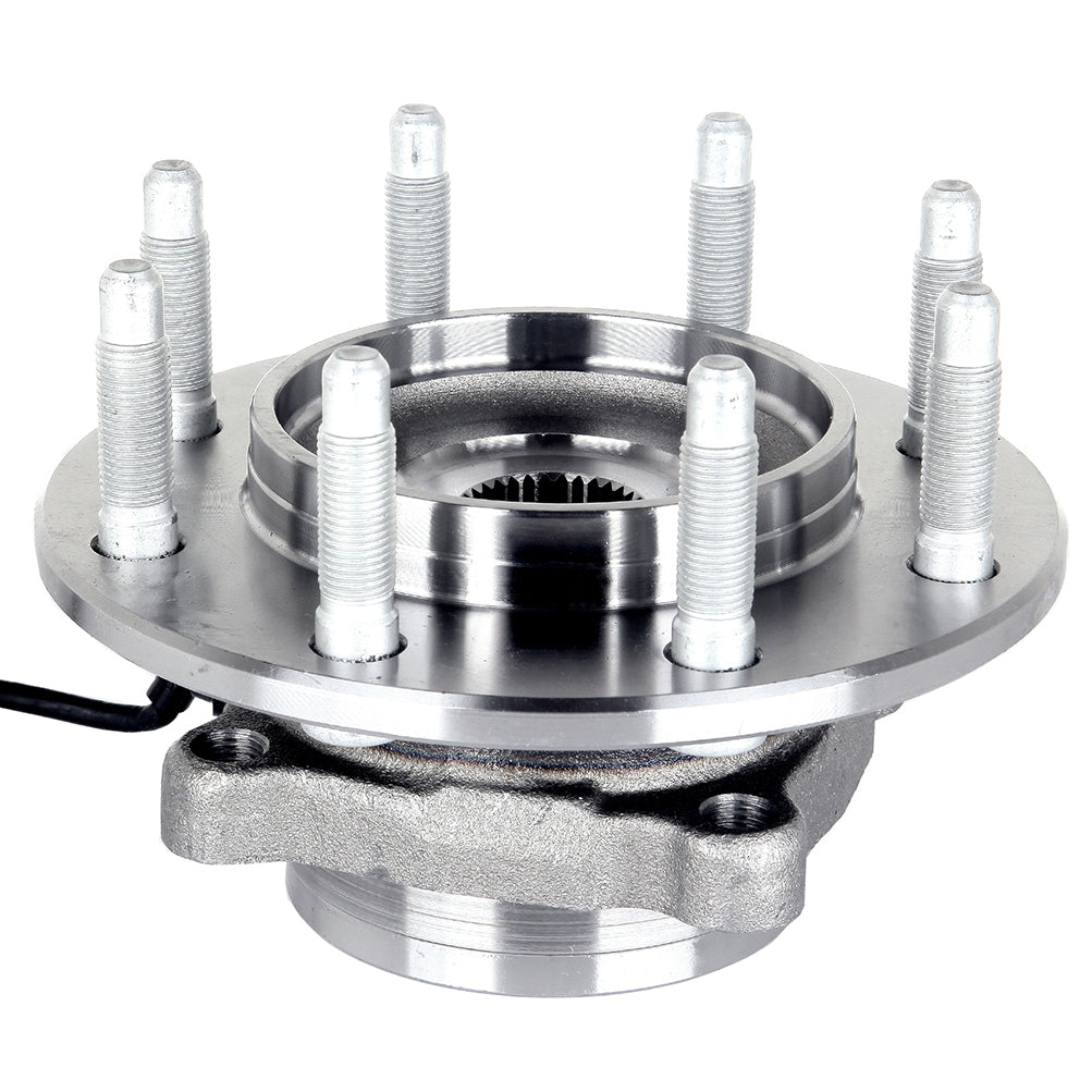 Front 8 Lug Brake Rotor Ceramic Pad Wheel Hub Bearing For 02-04 Chevrolet Avalanche 2500 01-06 Chevrolet Silverado 2500 HD Only for Auto