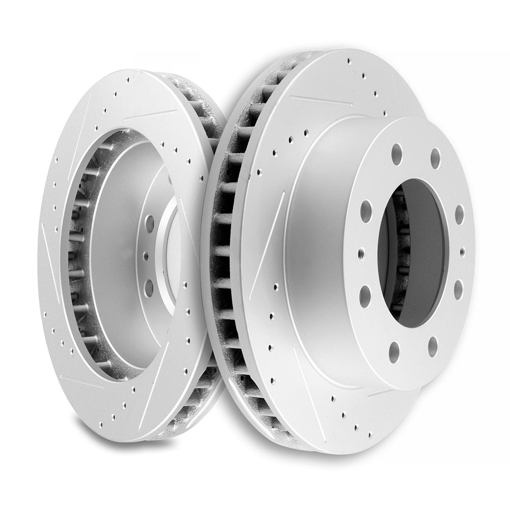 Front 8 Lug Brake Rotor Ceramic Pad Wheel Hub Bearing For 02-04 Chevrolet Avalanche 2500 01-06 Chevrolet Silverado 2500 HD Only for Auto