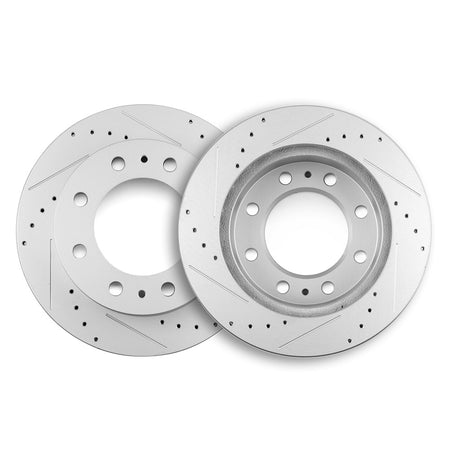 Front 8 Lug Brake Rotor Ceramic Pad Wheel Hub Bearing For 02-04 Chevrolet Avalanche 2500 01-06 Chevrolet Silverado 2500 HD Only for Auto