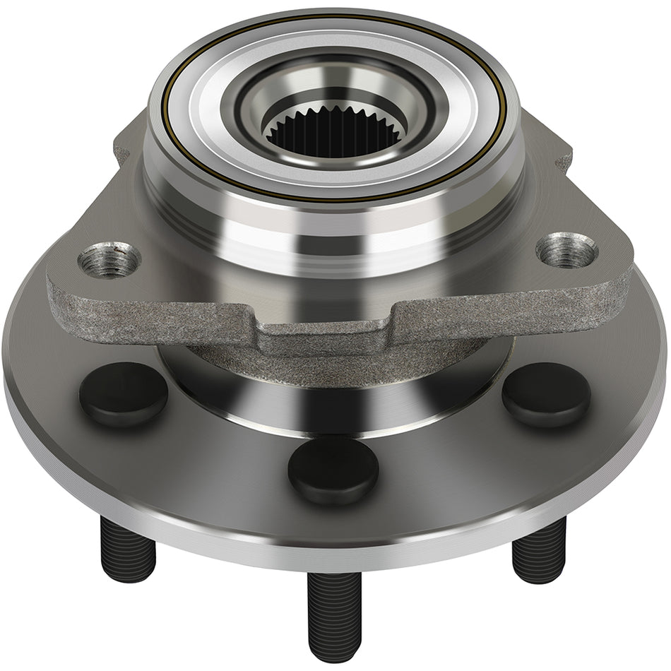 Front 6Lug Brake Rotor Ceramic Pad & Wheel Hub Bearings For 00-02 Dodge Durango/Dakota
