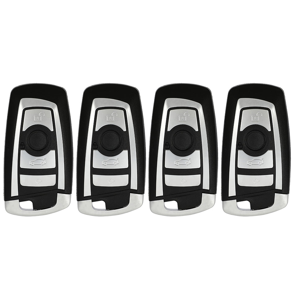 Keyless Car Uncut Remote Replacement Fob Shell Case 4 Pcs