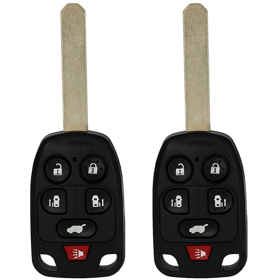 2 For Honda Odyssey EXL 2011 2012 2013 Key Fob Shell Replacement 6 Buttons