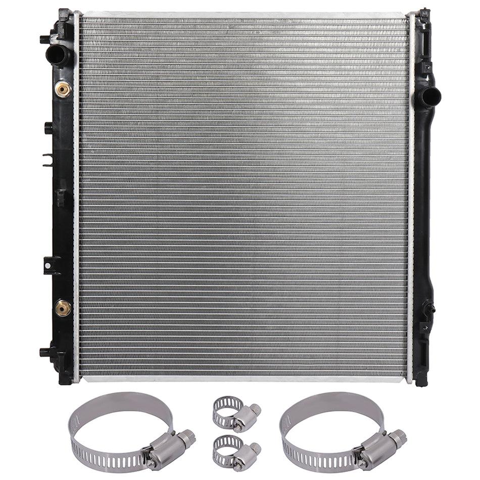 03-06 Kia Sorento Radiator With Universal Oil Hose Clamps Kit 2585