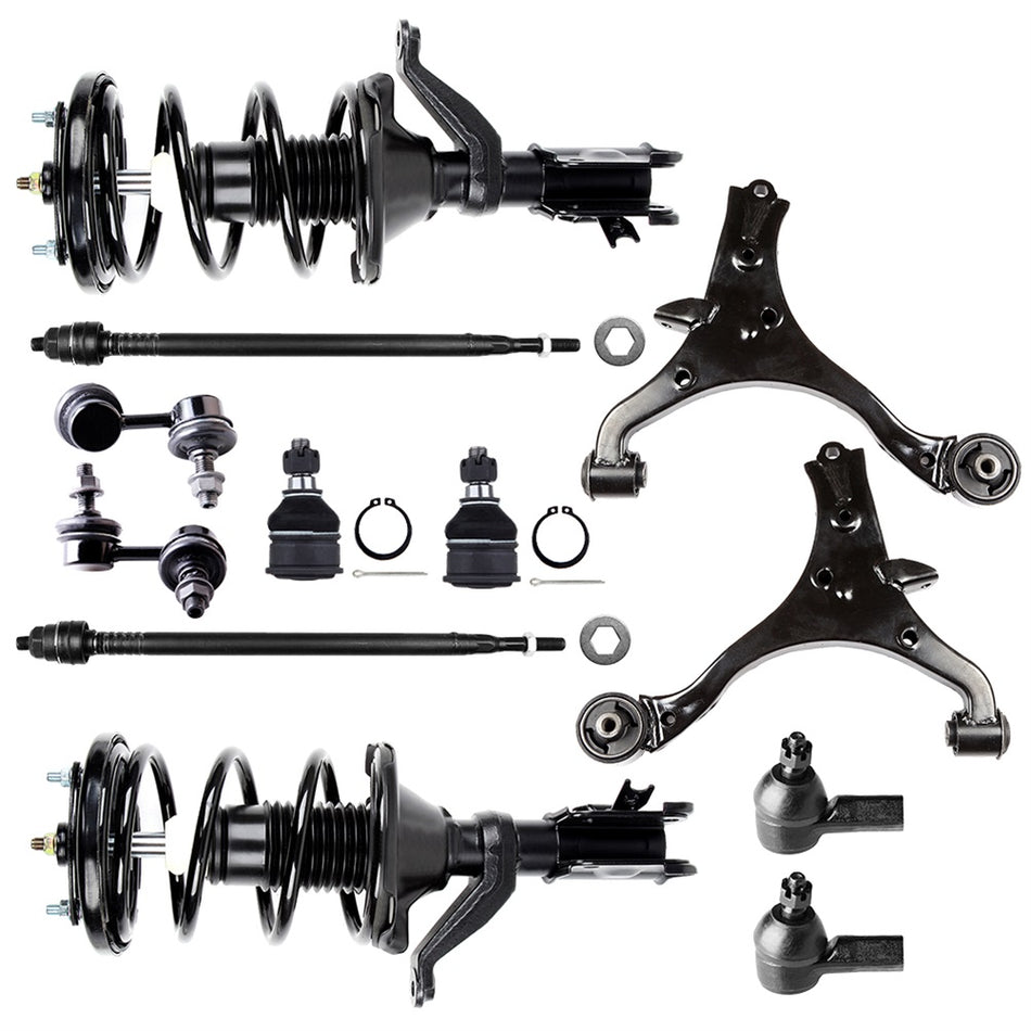 For Acura EL 2001-2003 Front Struts Sway Bar Control Arm Ball Joint Tie Rod
