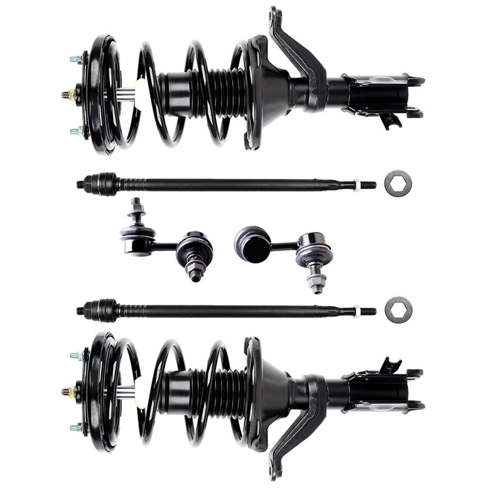 For 2003-2005 HONDA CIVIC Hybrid Front Complete Strut Spring Sway Bar Tie Rod