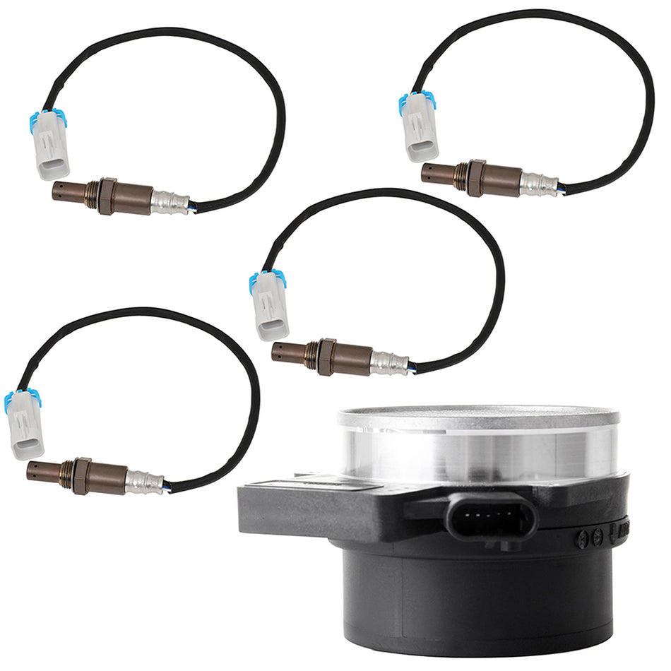 For 00-02 Chevy Silverado 1500 5.3L 4pcs Oxygen o2 02 Mass Airflow MAF Sensor 834714
