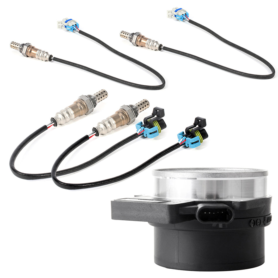 For 03-06 Hummer H2 Base 6.0L 4pcs Oxygen o2 02 Sensor Mass Airflow MAF Sensor 834716