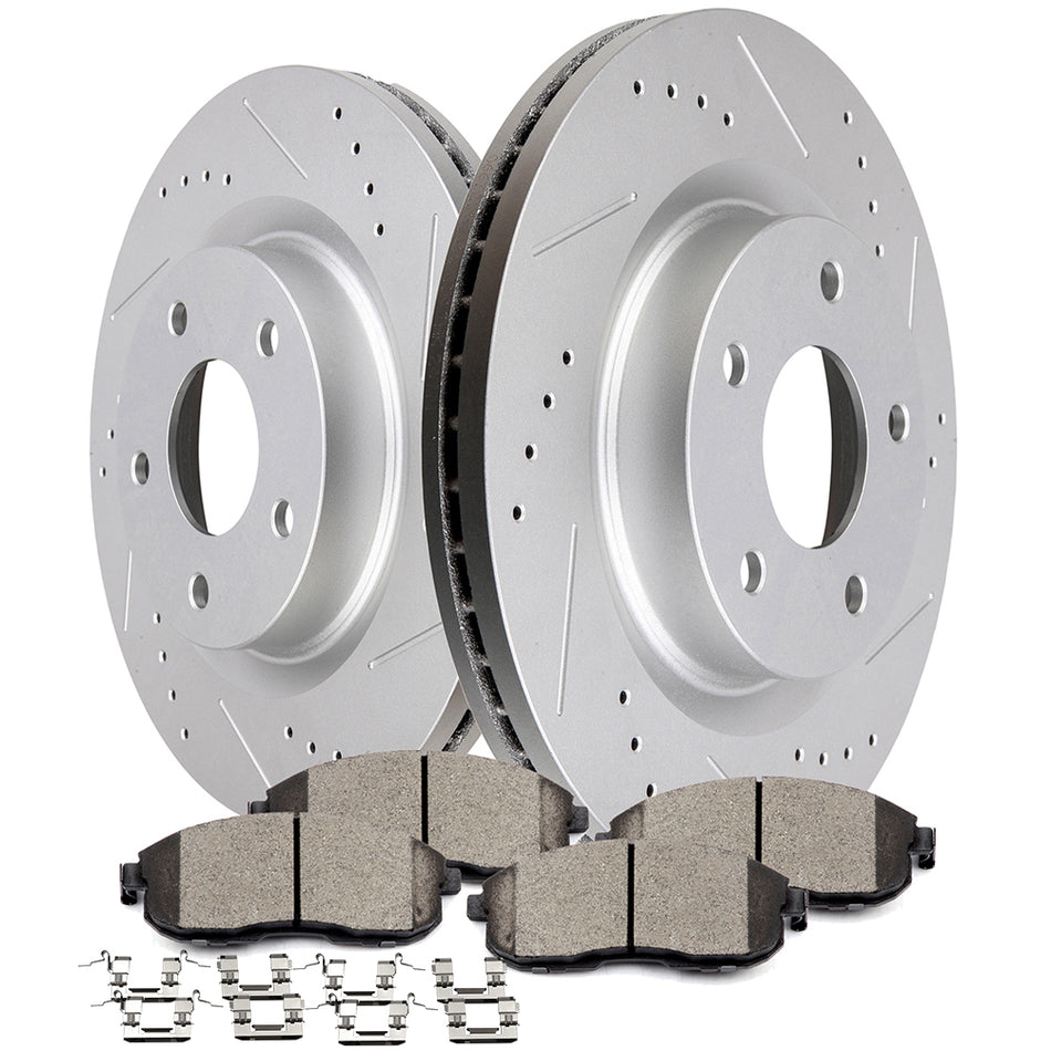 2007-2013 Nissan Altima Front Brake Rotors & Pads 296mm With Hardware