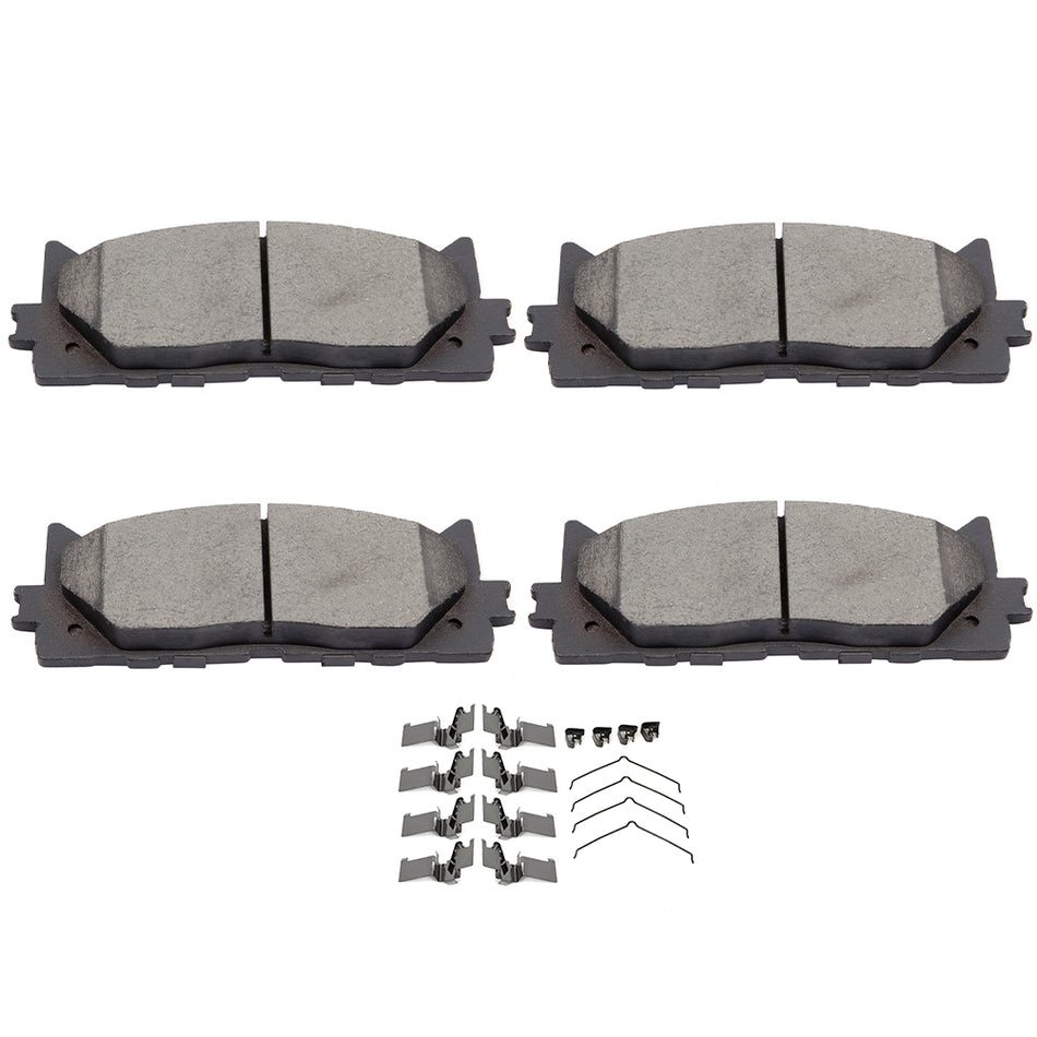 Toyota Avalon Camry Brake Ceramic Pads Hardware Front 5 Pcs