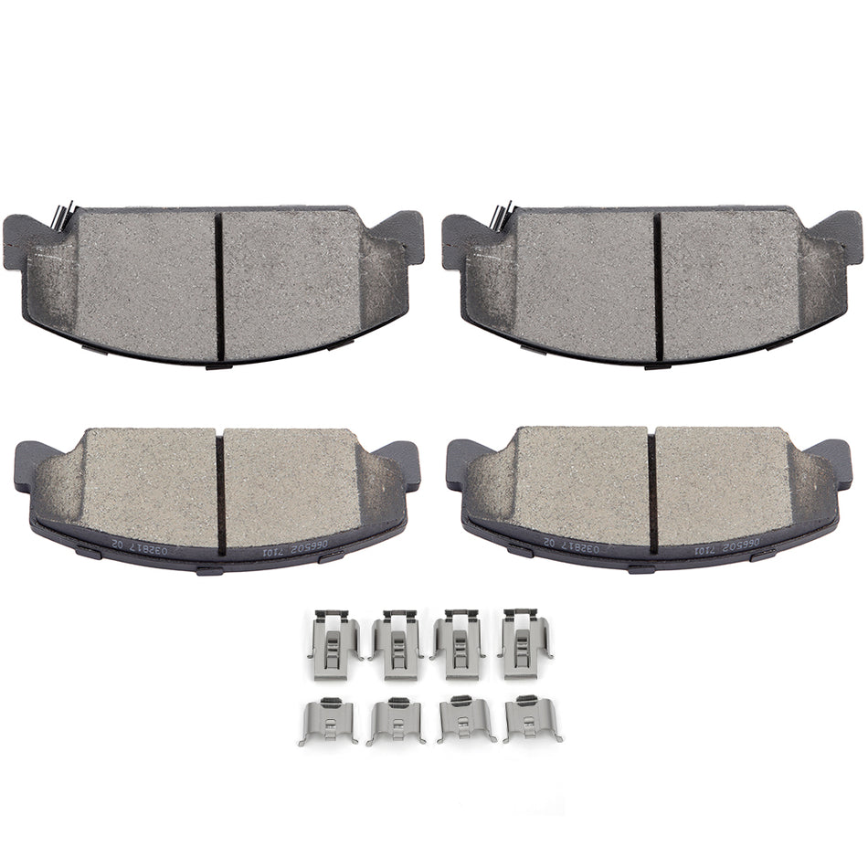 For 1993-1997 Honda Civic del Sol Front Brake Ceramic Pads w/ Hardware