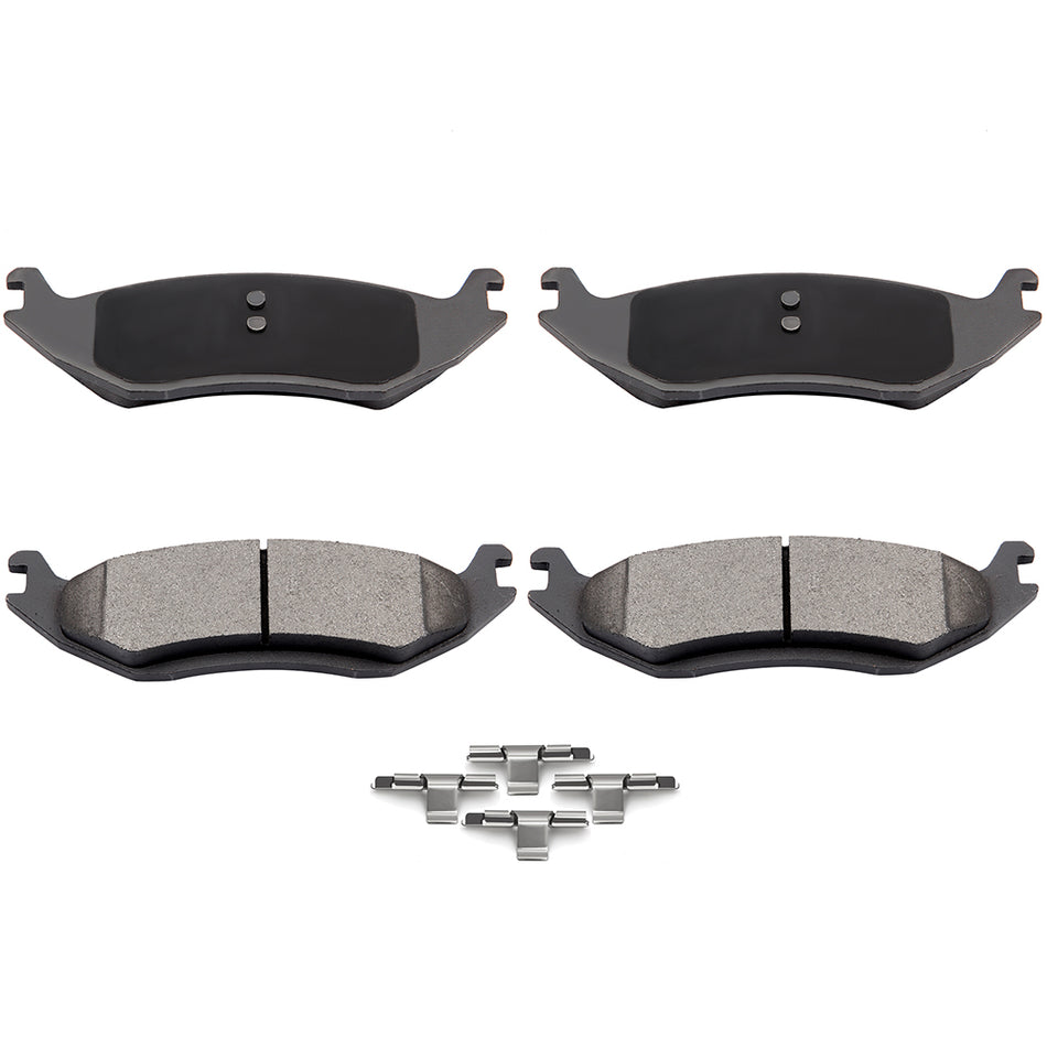 For 2005-2010 Dodge Ram 1500 Rear Brake Ceramic Pads with Hardware