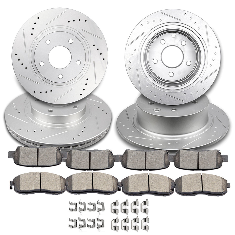 2002-2005 Nissan Altima Ceramic Brake Pads And Rotors Front Rear