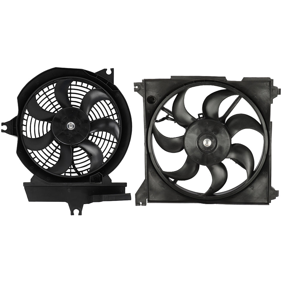 Radiator Condenser Cooling Fan For 01-06 Hyundai Santa Fe