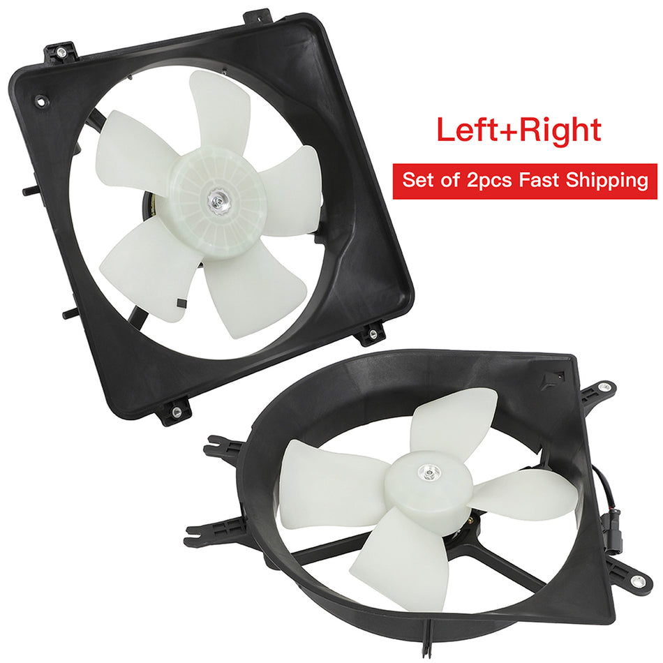 Electric Radiator Condenser Cooling Fan Assembly For 1996-1998 Honda Civic