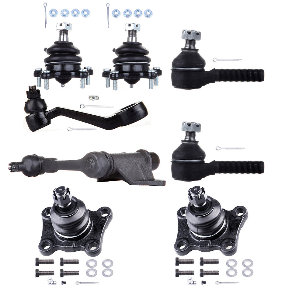 8pcs For 86-98 Toyota Pickup T100 4Runner Ball Joints Tie Rods Pitman Idler Arm