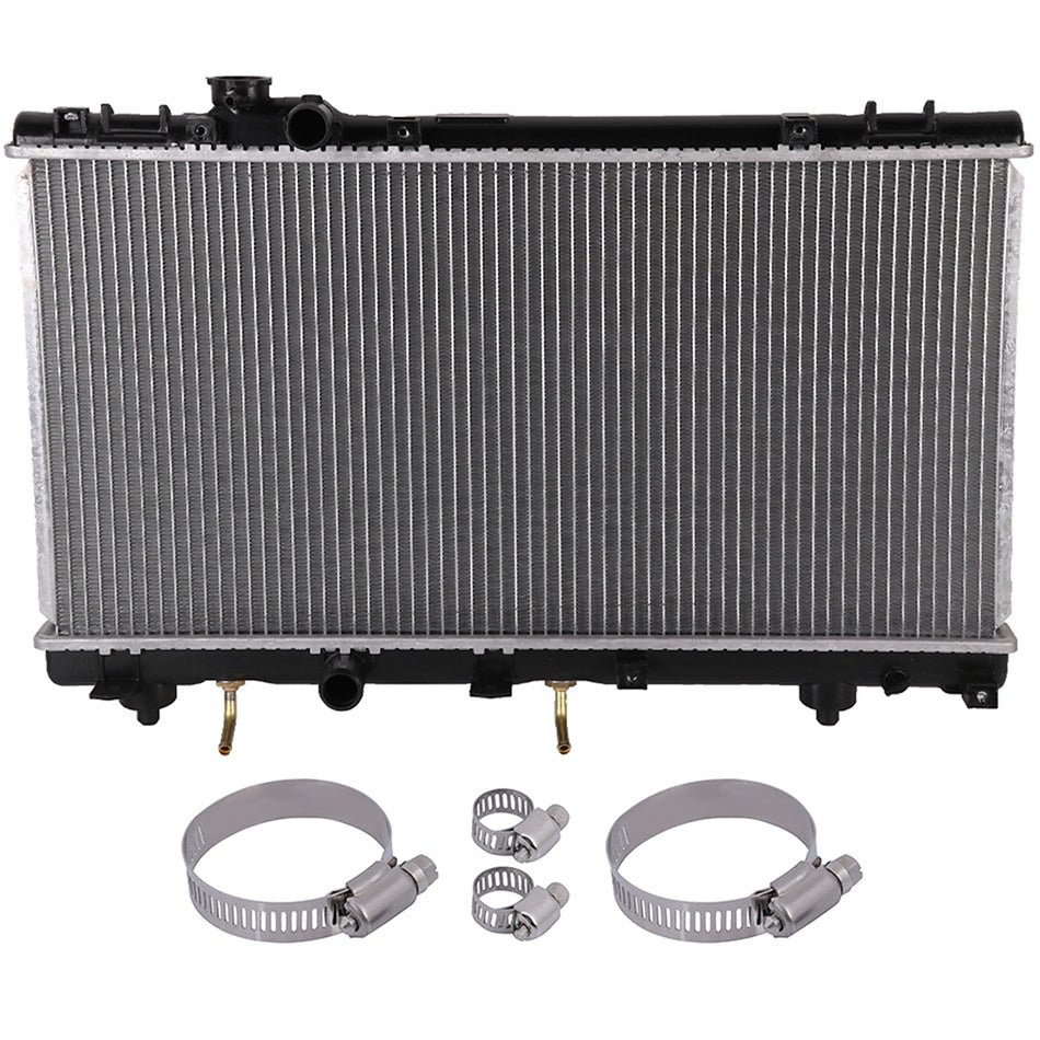 Radiator For 96-99 Toyota Paseo 95-97 Toyota Tercel with Oil Hose Clamps Kit