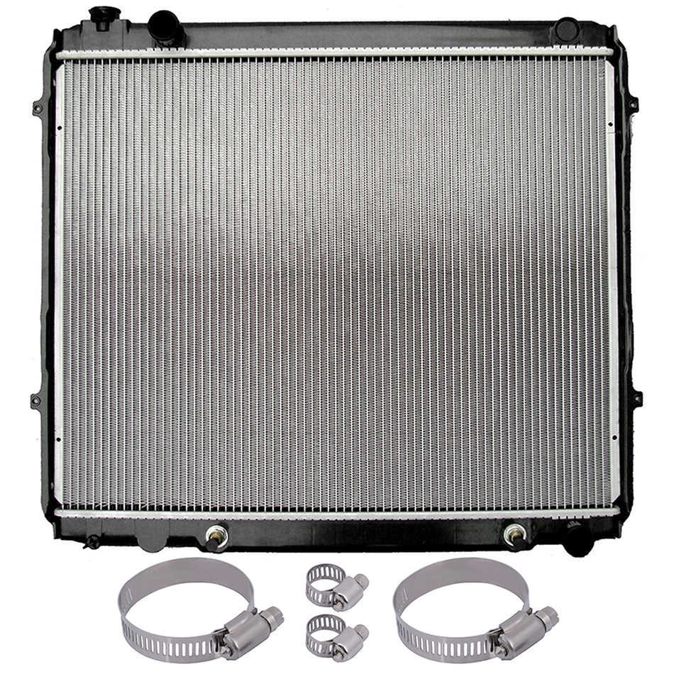 Radiator For 2000-2006 Toyota Tundra With Universal Oil Hose Clamps Kit