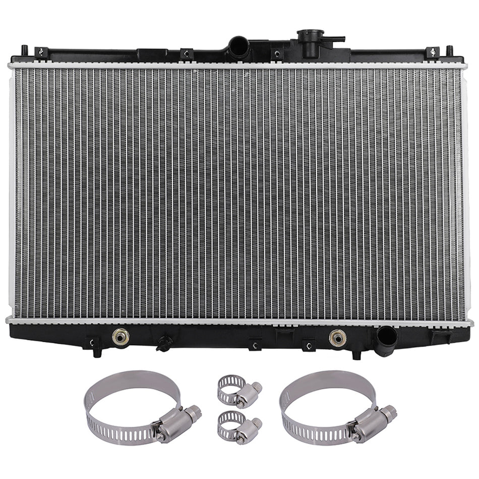 Radiator For 1998-2002 Honda Accord with Universal Oil Hose Clamps Kit
