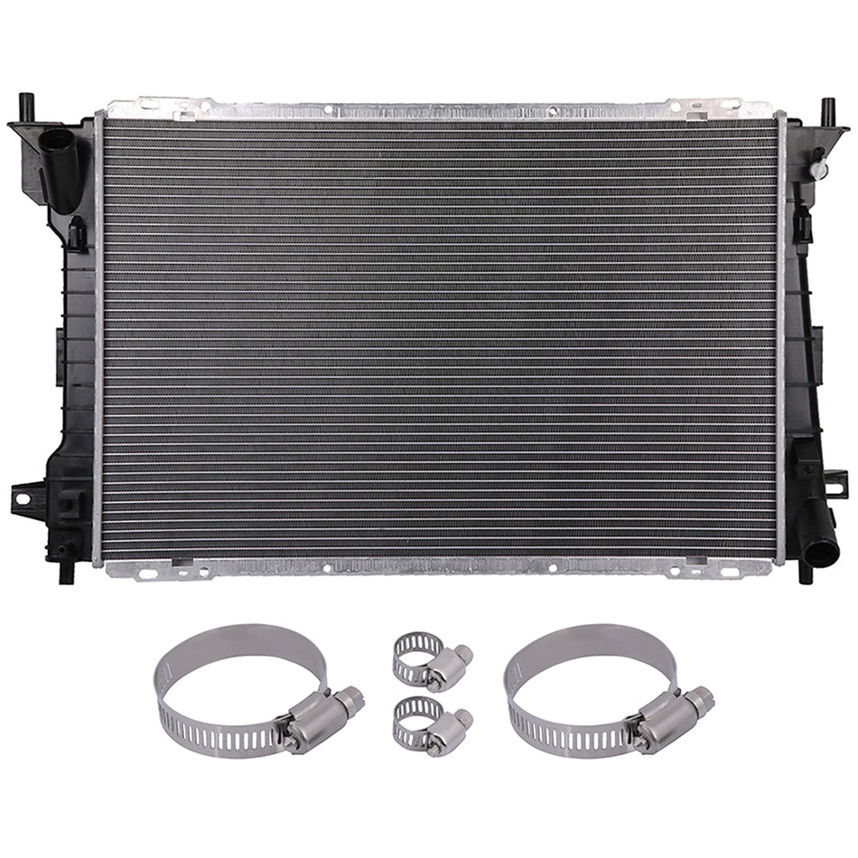 Radiator For 98-02 Ford Crown Victoria 98-05 Mercury Grand Marquis With Universal Hose Clamps Kit